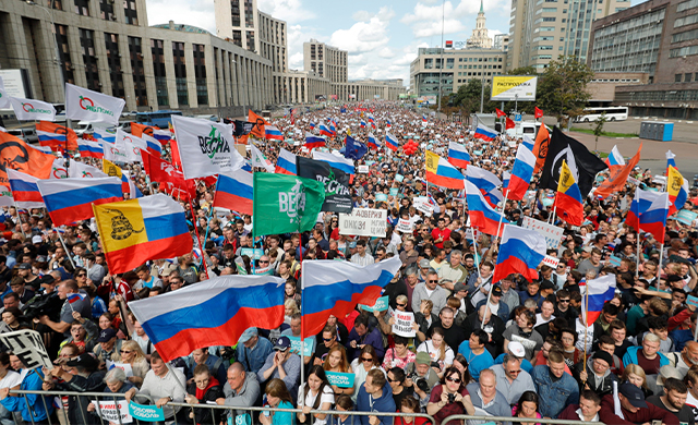 Акция протеста на проспекте Сахарова. Онлайн-трансляция