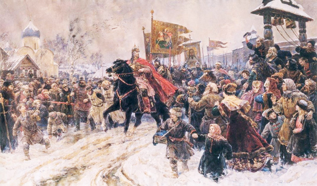 Валентин Серов «Въезд Александра Невского во Псков», 1945 год