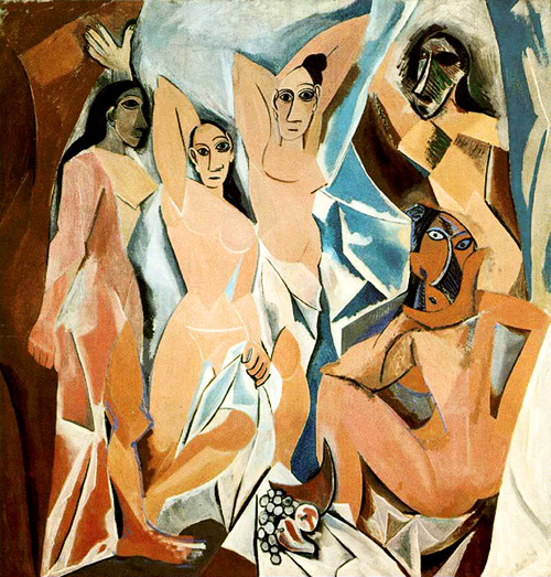 Репродукция картины Пабло Пикассо «Авиньонские девицы»