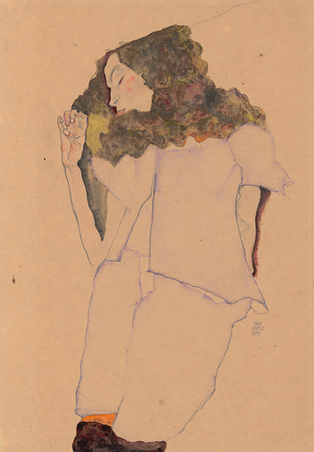 Эгон Шиле, «Спящая девушка», 1911