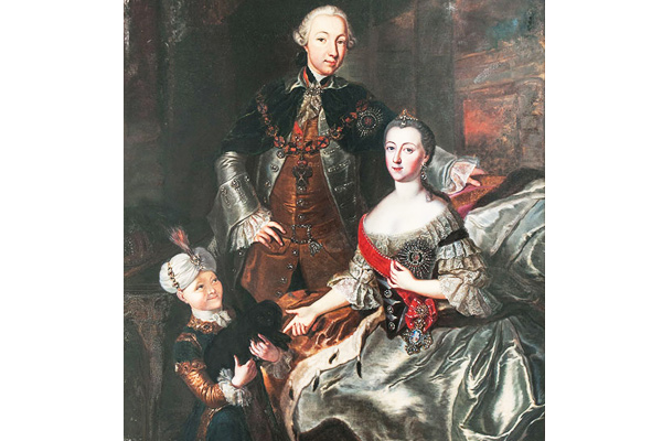 Анна Розина де Гаек «Великий князь Петр Федорович и великая княгиня Екатерина Алексеевна», 1756 год