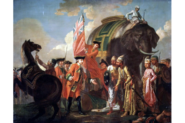 Френсис Хейман. Роберт Клайв встречается с Мир Джафаром после битвы при Плесси. 1757 
