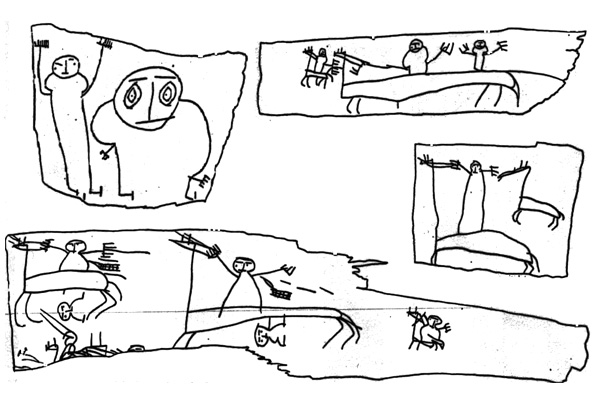 Рисунки мальчика Онфима, около 1260 года
