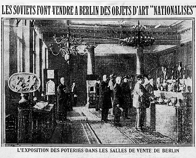 Фото из парижской газеты «Эксельсьор» (1928. 5 ноября)  Архив Государственного Эрмитажа