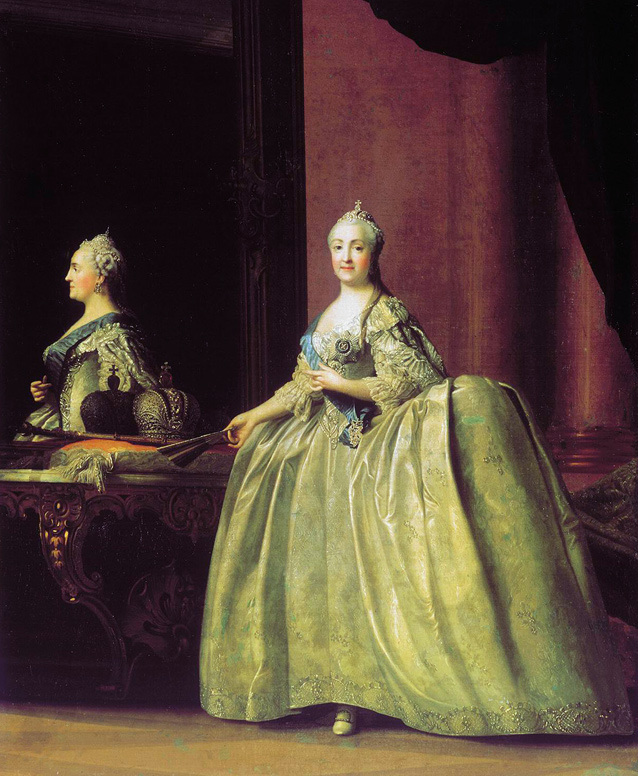 Виргилиус Эриксен «Портрет Екатерины II перед зеркалом», 1762-1764 годы