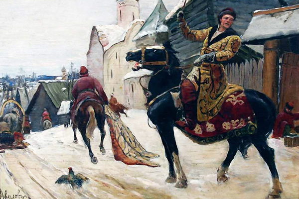 Михаил Авилов «Опричники в Новгороде», 1915 год