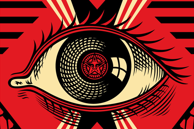 Шепард Фейри (OBEY). «Never Trust Your Own Eyes» (фрагмент). 2009