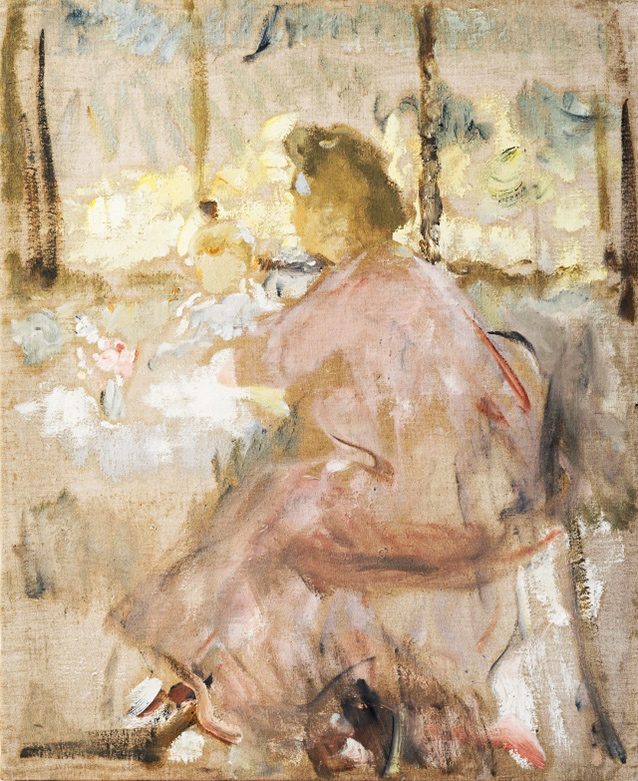 Портрет жены с сыном на коленях (Весна). 1910 холст, масло