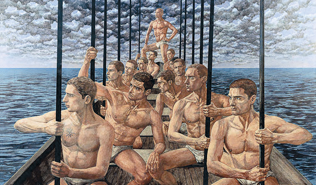 Картина Гурь­янова «Гребцы», 1998 год