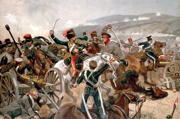 Репродукция картины «Атака легкой кавалерии»