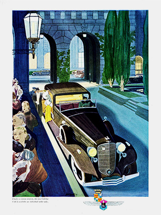 Флер ушедшей эпохи: реклама Cadillac Fleetwood V-16 Town Cabriolet 1933 года
