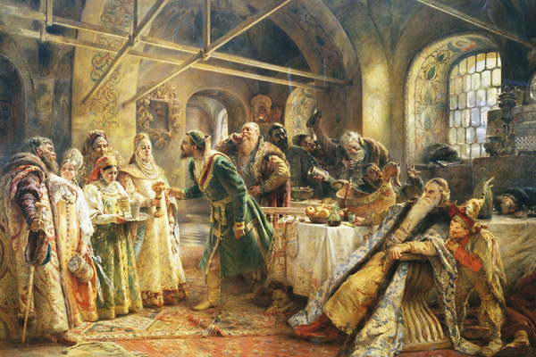 Константин Маковский «Поцелуйный обряд». 1895 год