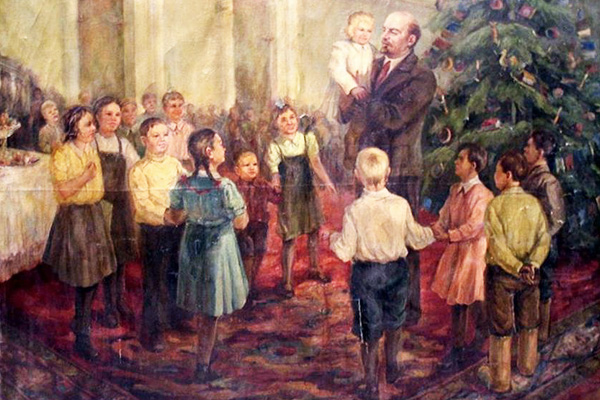 Неизвестный художник «Ленин и дети»