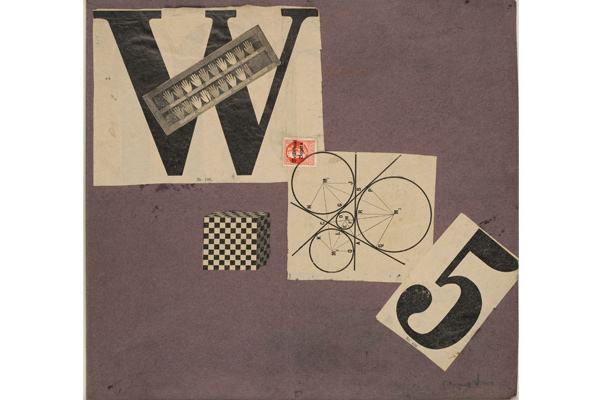 MAX ERNST, JOHANNES BAARGELD Mock‐up forthe cover of Manifeste We 5 (Weststupidien)1920 Collage&frottage on paper