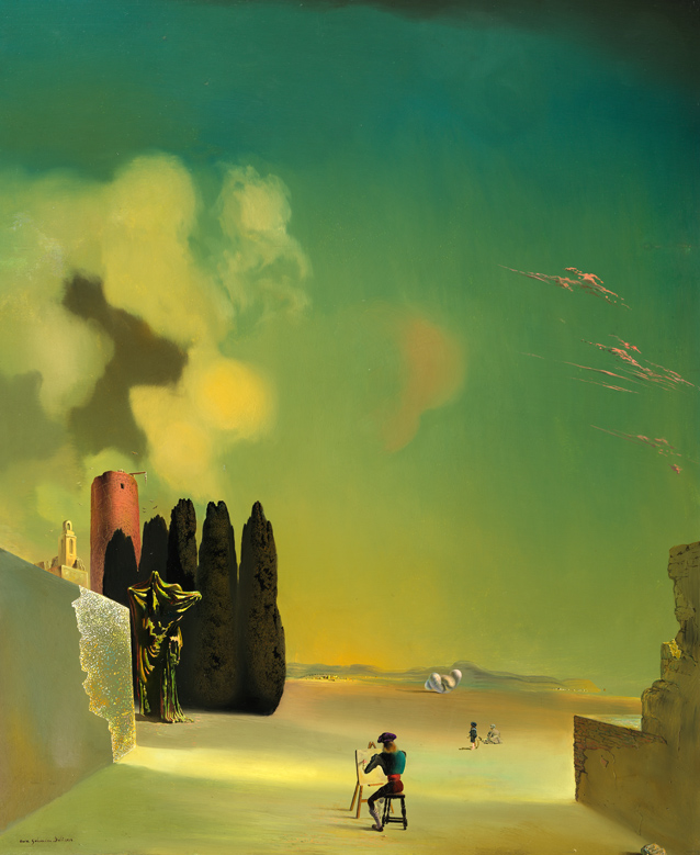 Сальвадор Дали «Пейзаж с загадочными элементами», 1934