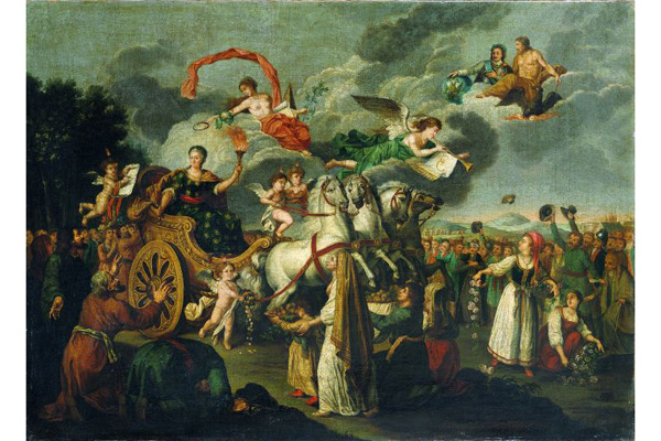 Екатерина II, путешествующая в своём государстве в 1787 году