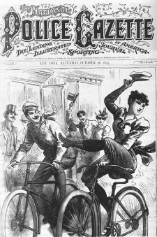 На обложке National Police Gazette (28 октября 1893) изображена Анджелина Аллен из Ньюарка, дерзкий реформатор одежды