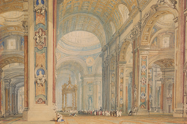 Уильям Тернер «Интерьер собора Святого Петра», 1819