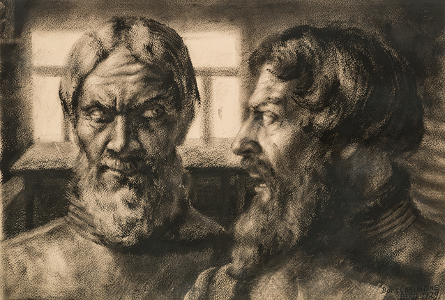 Иллюстрация: Борис Шаляпин «Двойной портрет Федора Шаляпина»