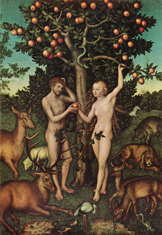 Кранах. Адам и Ева