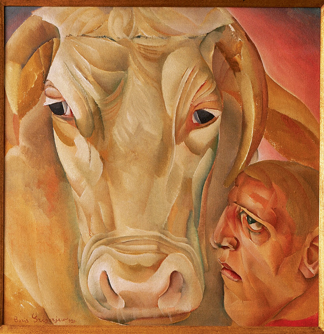 «Мужик с быком», Борис Григорьев,1920 год