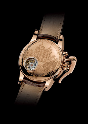 На обороте часов Graham Chronofighter 1695 вручную выгравировано изображение Гринвичской ­королевской ­обсерватории
