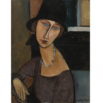 Амедео Модильяни «Портрет Жанны Эбютерн в шляпке» 1917
