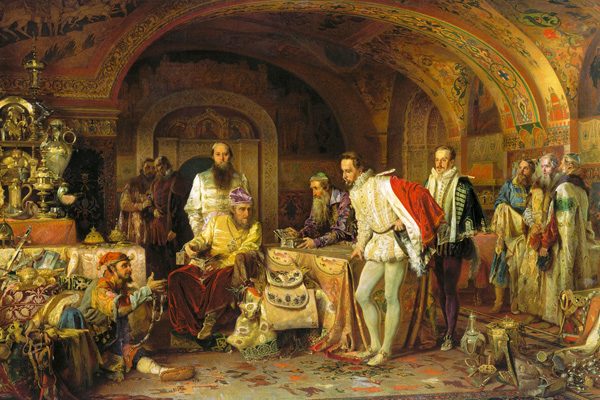 А. Литовченко. Иван Грозный показывает сокровища английскому послу Горсею. 1875 