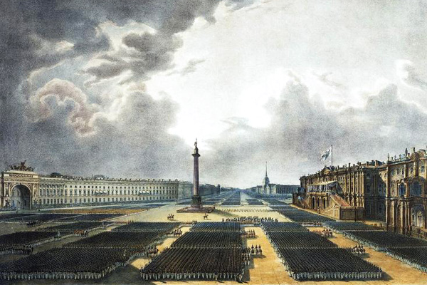А. И. Ладюрнер, Парад при открытии Александровской колонны в 1834 году, 1834