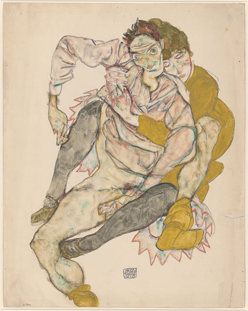 Эгон Шиле. Сидящая пара, 1915