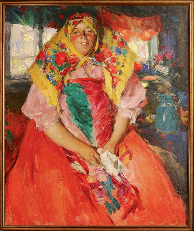 «Баба в красном», Абрам Архипов, около 1910 года