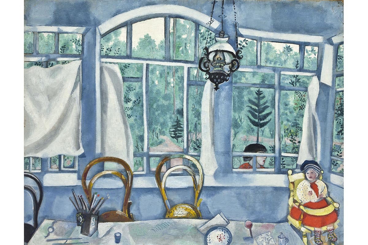 Картина окно в сад Марк Шагал